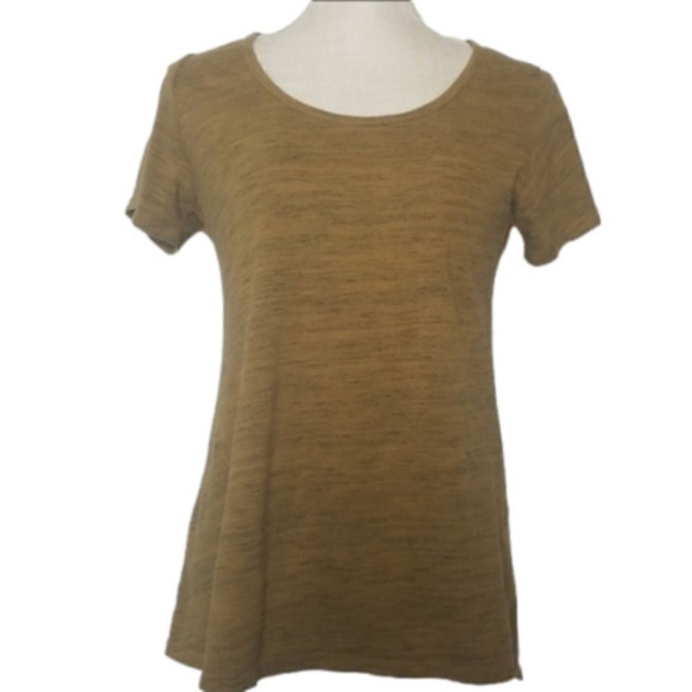 LulaRoe Women's short sleeve round‎ neck top tee shirt tan size small
